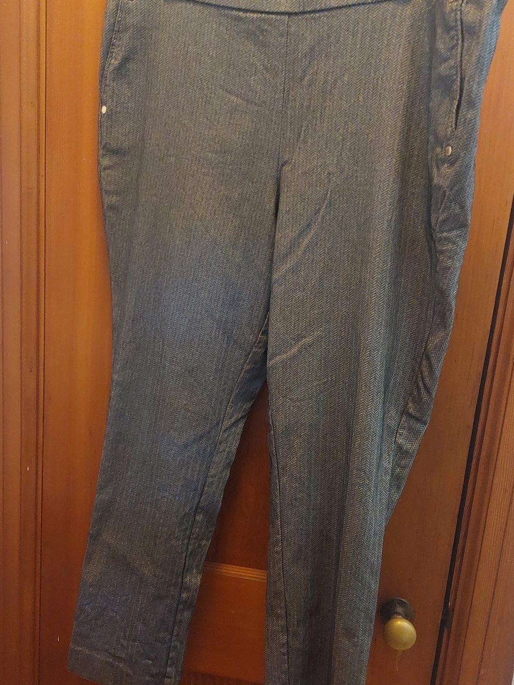 Anne Klein Straight-Leg Ankle Pants in Charcoal Women Sz XL